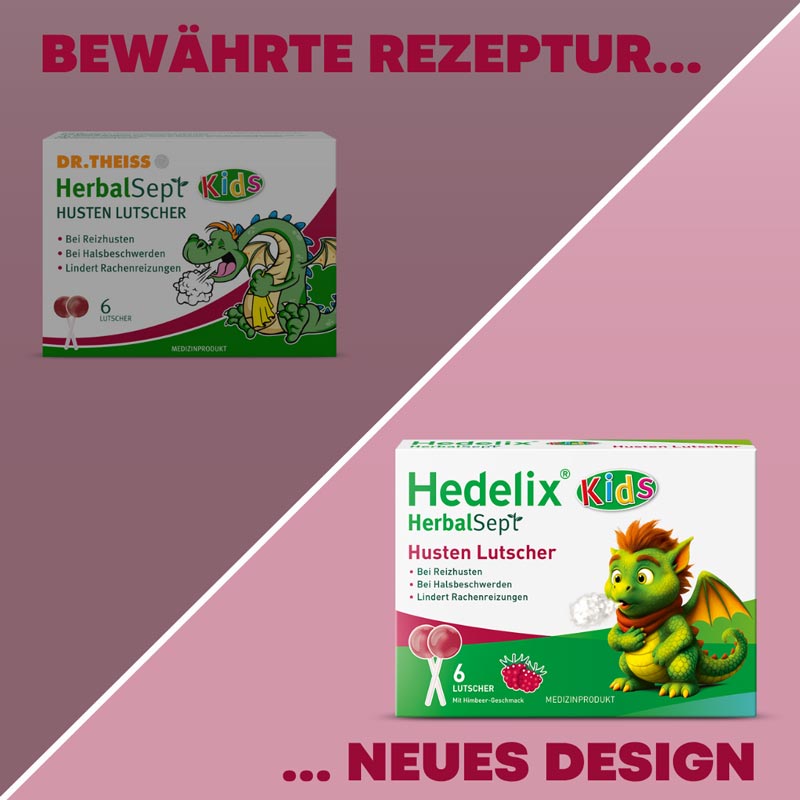 Hedelix HerbalSept Husten Lutscher Kids 6 St Bonbons