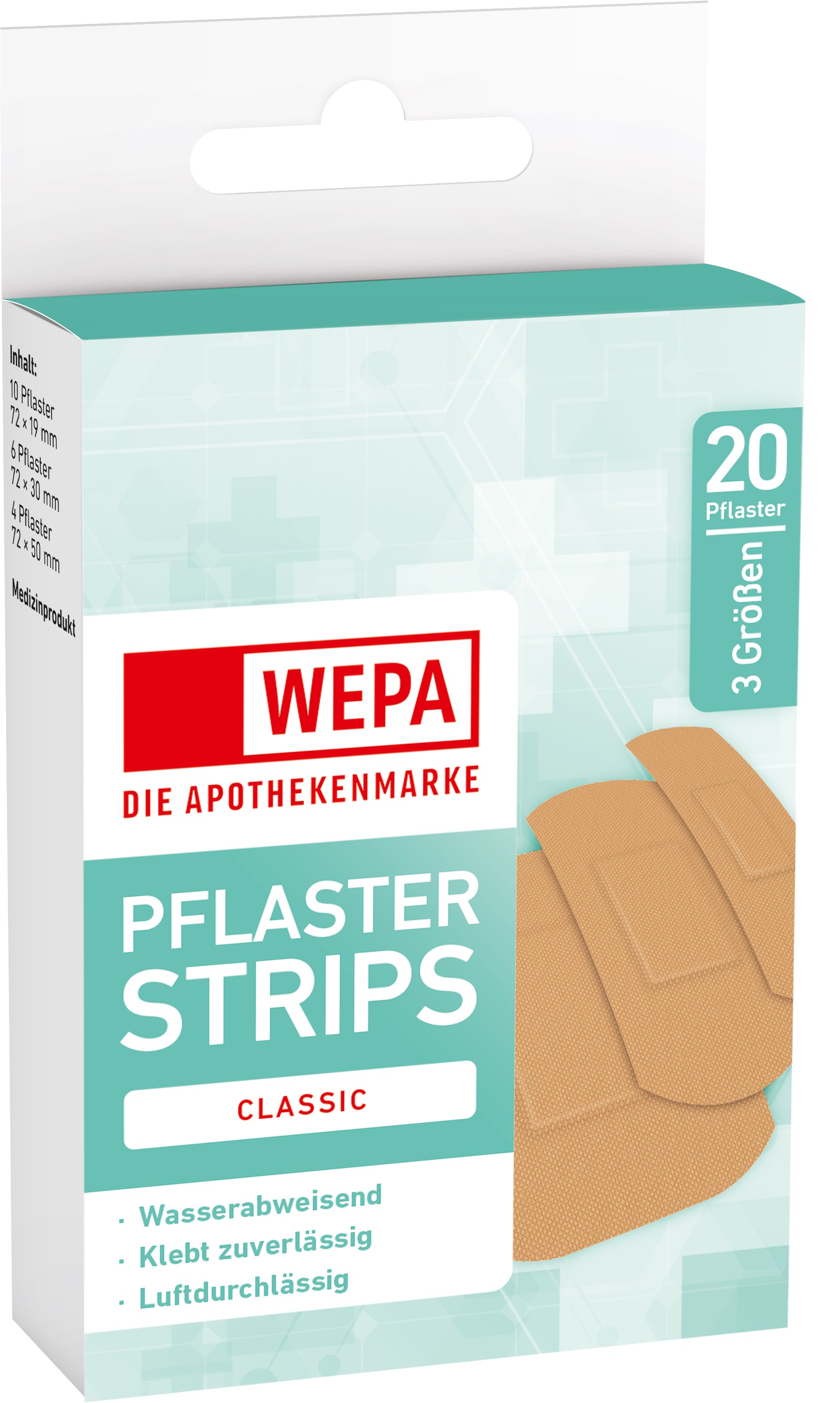 WEPA PFLASTER STRIPS CLASSIC 20 St Pflaster