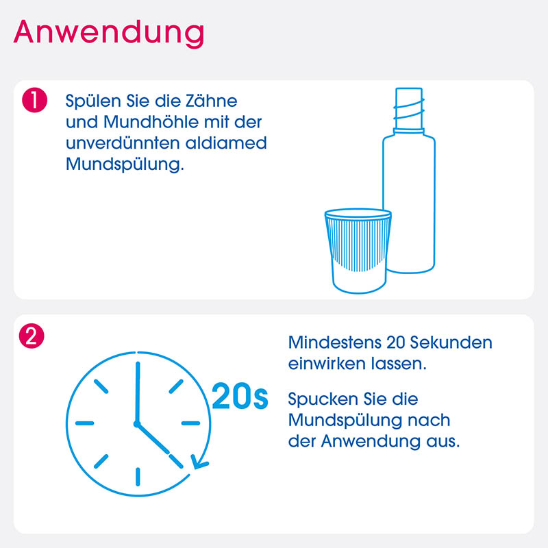 aldiamed Mundspülung 500 ml Flüssigkeit