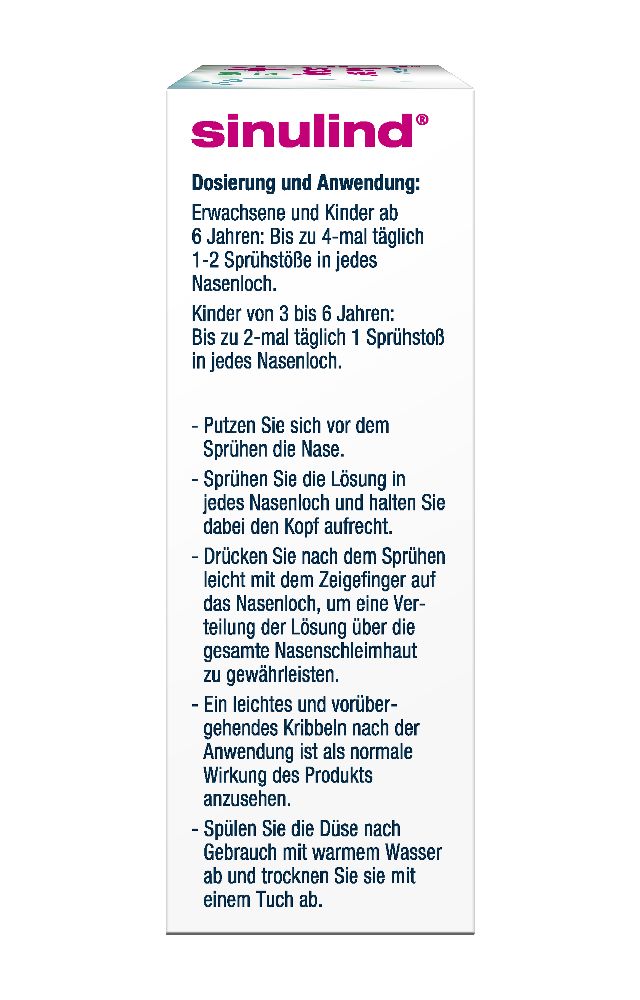 sinulind Meerwasser Nasenspray + Aloe Vera 20 ml Nasenspray