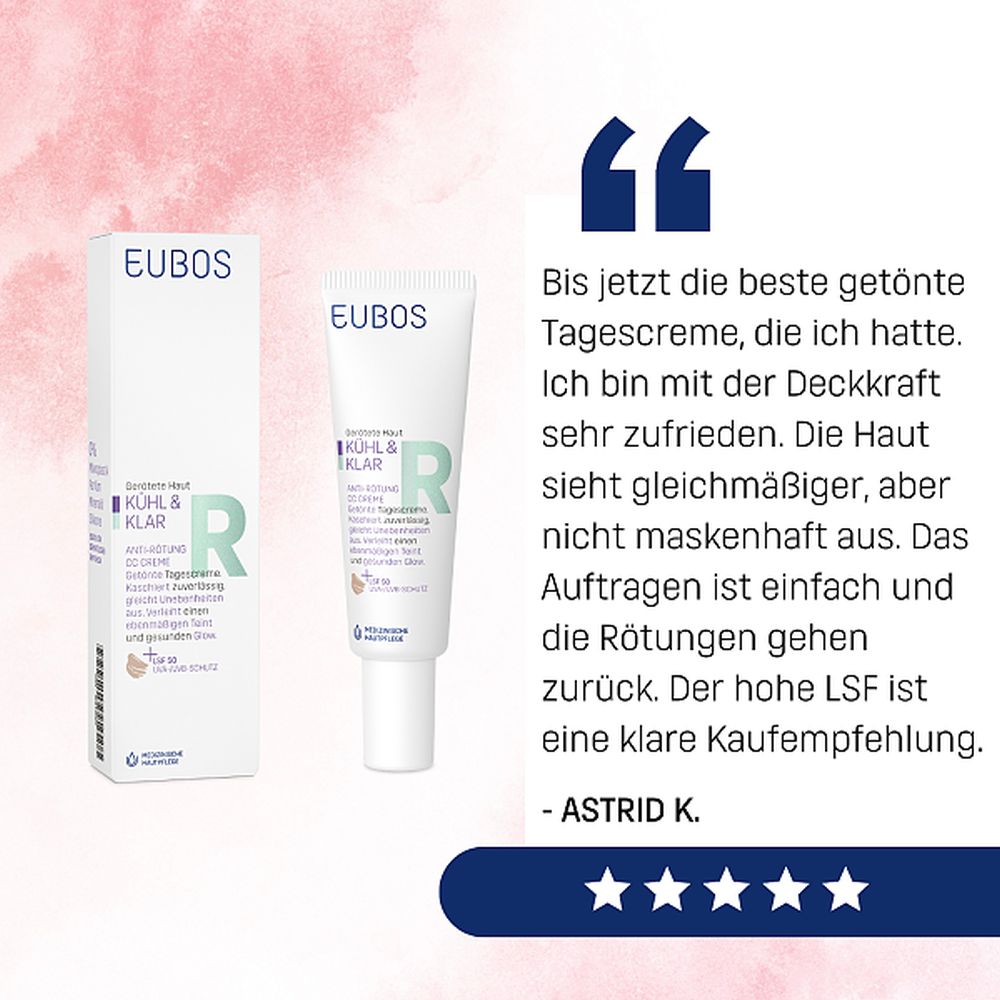 EUBOS KÜHL & KLAR Anti-Rötung CC Creme LSF50 30 ml Creme