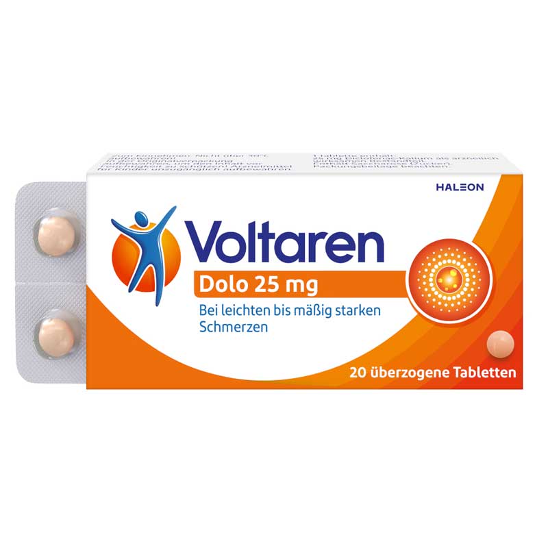 Voltaren Dolo 25 mg + 20% sparen* 20 St Überzogene Tabletten