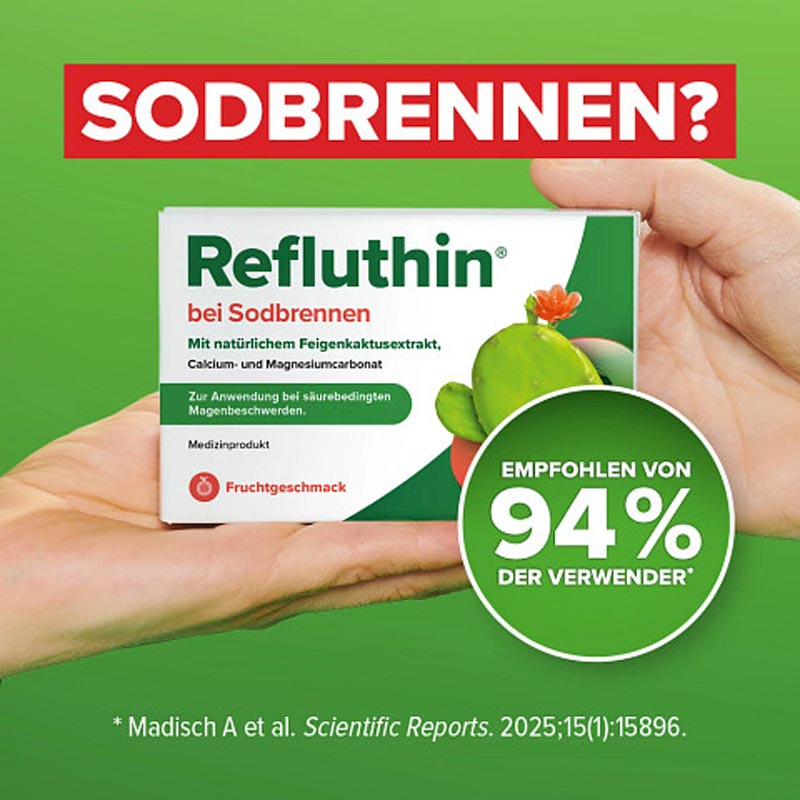Refluthin bei Sodbrennen Minzgeschmack 48 St Kautabletten