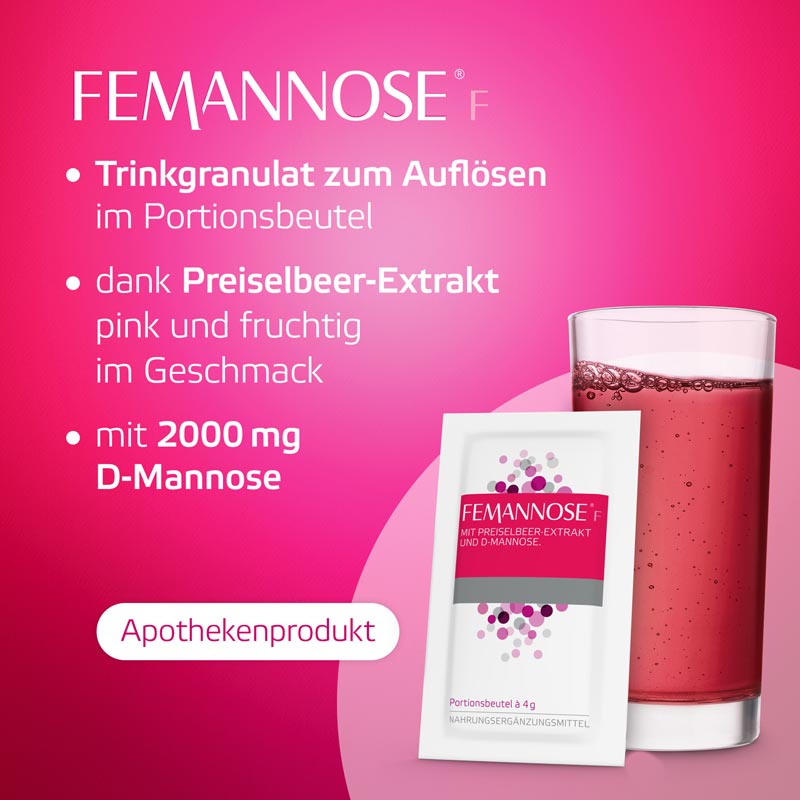 FEMANNOSE F MIT PREISELBEER-EXTRAKT UND D-MANNOSE 60 St Granulat