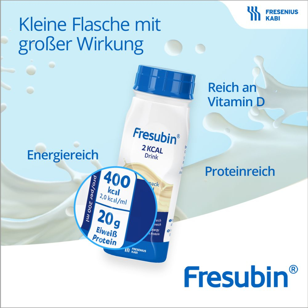 Fresubin 2 kcal  Aprikose-Pfirsich hochkalorische Trinknahrung 4X200 ml Lösung