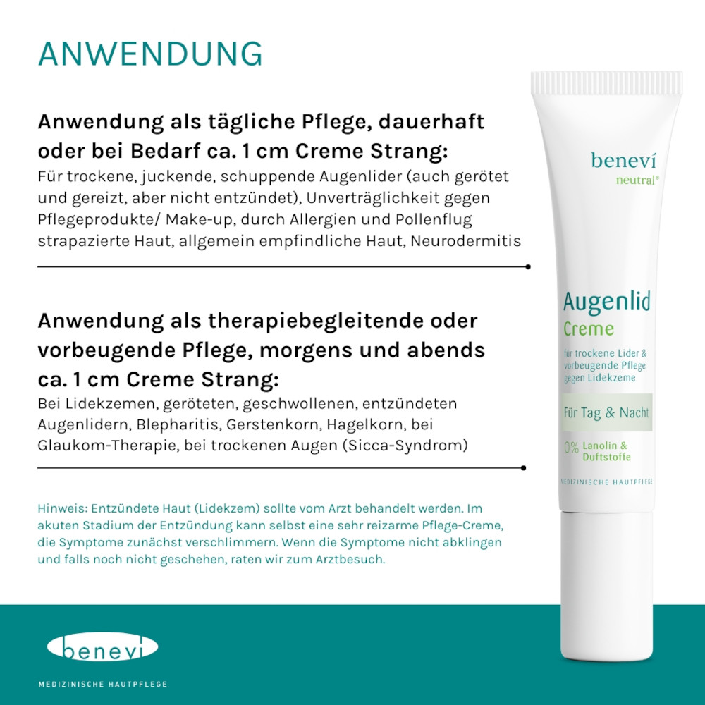 BENEVI Neutral Augenlid-Creme 15 ml Creme