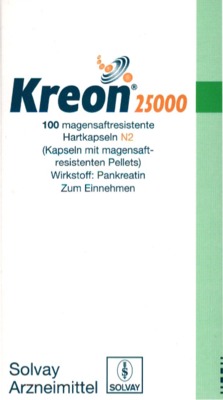 Kreon 25000 100 St Hartkapseln mit magensaftresistent überzogenen Pellets