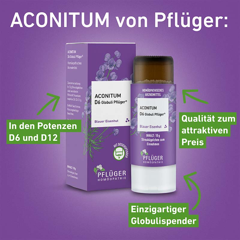 Aconitum D12 Globuli Pflüger 10 g Globuli
