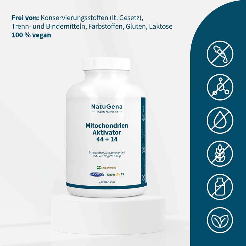 NatuGena Mitochondrien Aktivator 44 + 14 240 St Kapseln