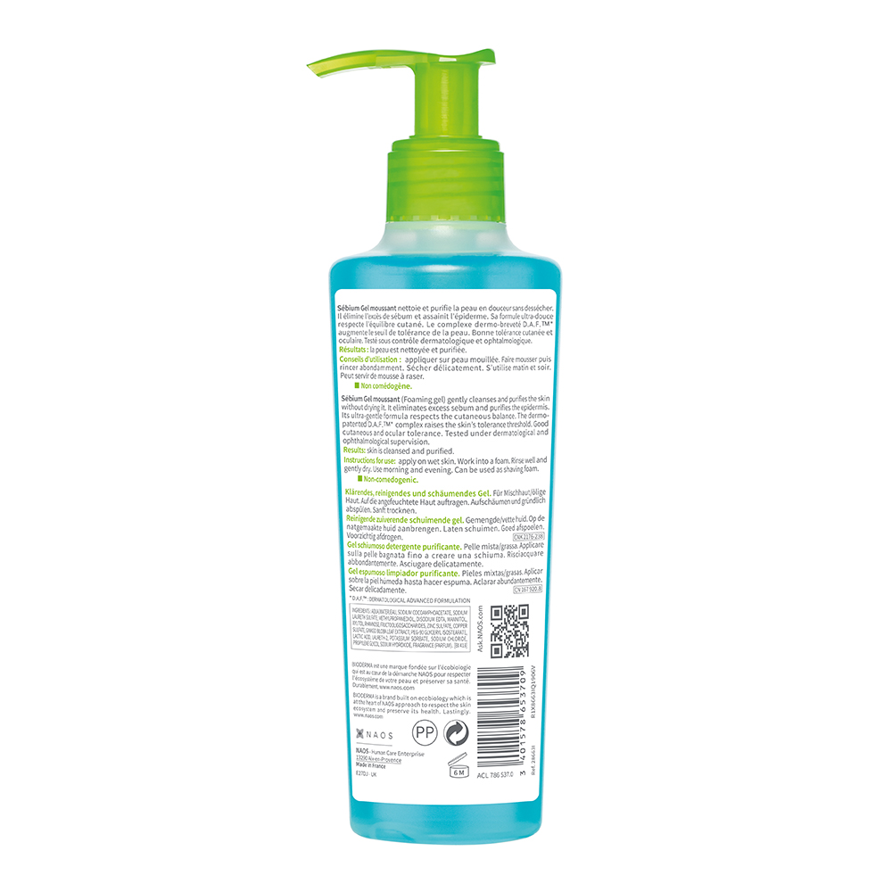 BIODERMA Sebium Gel Moussant Reinigungsgel Pumpspender 200 ml Gel