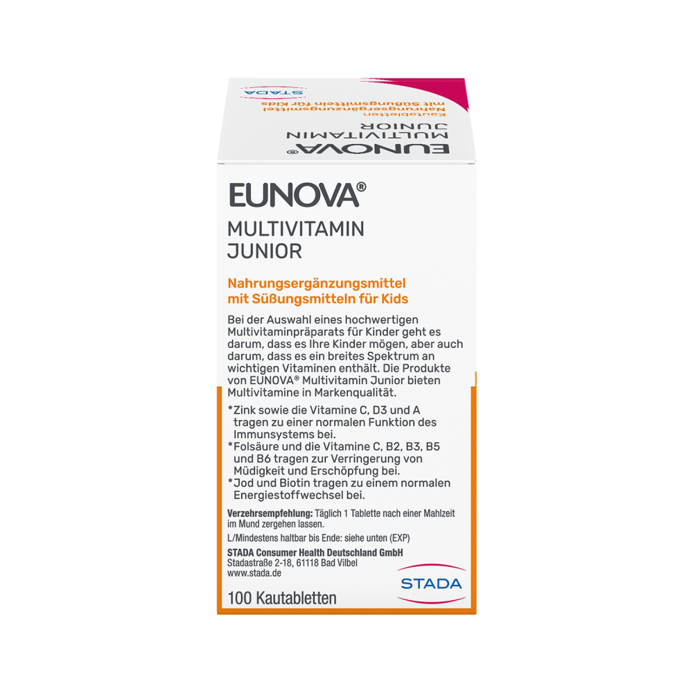 EUNOVA Junior MULTIVITAMINE FÜR KIDS 100 St Kautabletten