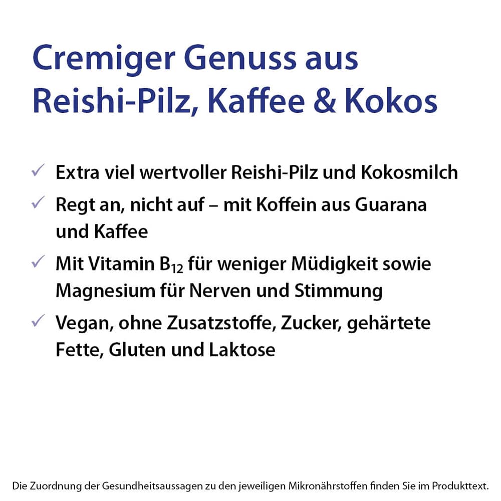 ReiChi Cafe Reishi-Pilz Espresso Kaffee Kokos vegan