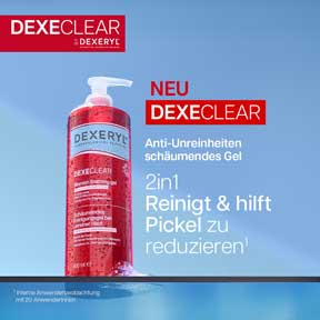 DEXECLEAR schäumendes Reinigungsgel bei unreiner Haut 400 ml Gel