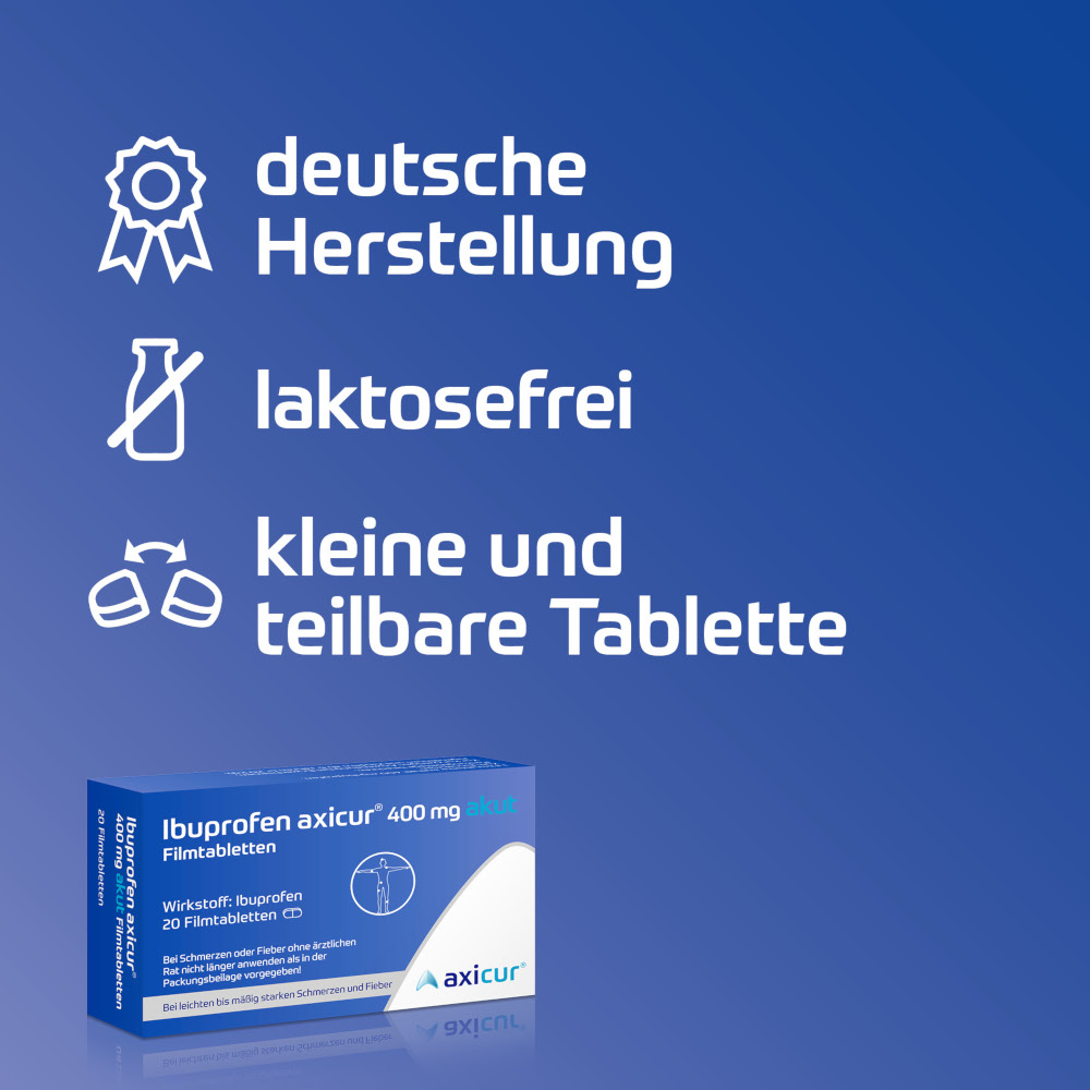 Ibuprofen axicur 400mg akut 10 St Filmtabletten