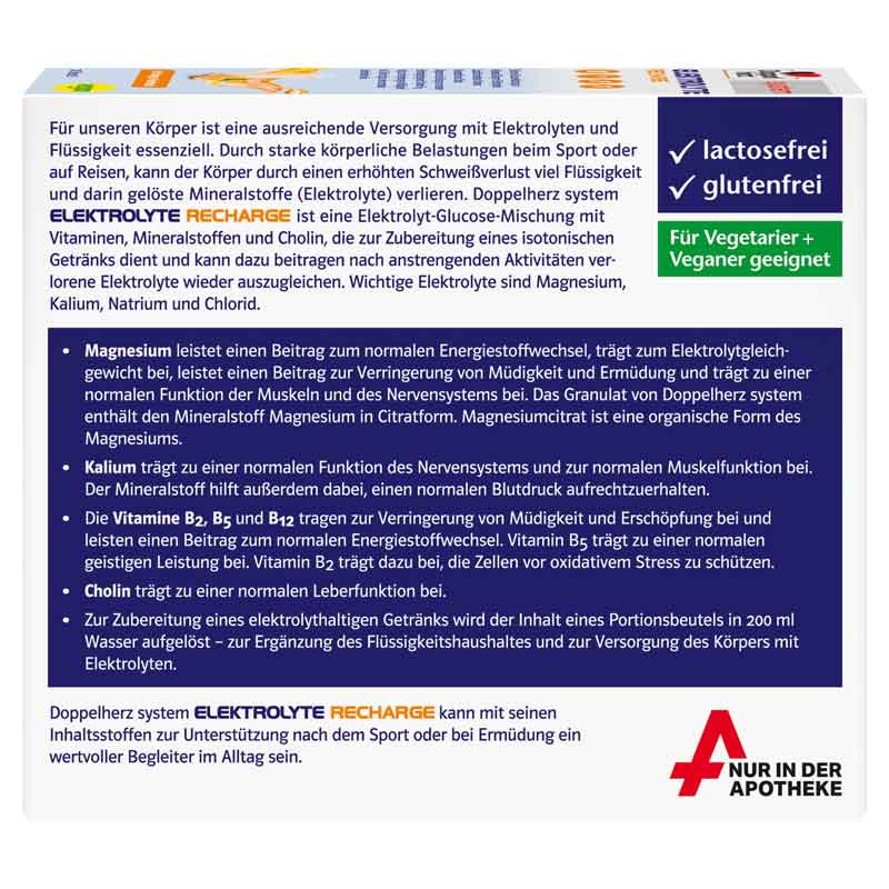 Doppelherz system ELEKTROLYTE RECHARGE 20 St Granulat