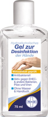 DESINFEKTIONSGEL für die Hand antibakteriell 75 ml Gel