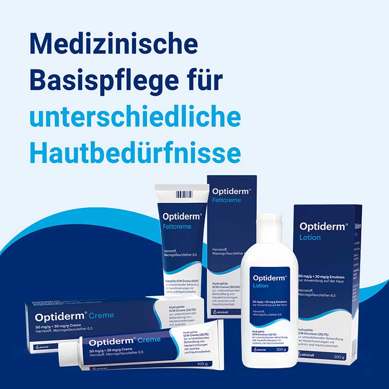 Optiderm Lotion bei Juckreiz und trockener Haut 100 g Emulsion