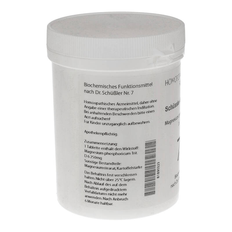 HOMOEOPATHIEFUCHS Schüssler-Salz Nummer 7 Magnesium phosphoricum D6 Biochemie 1000 St Tabletten