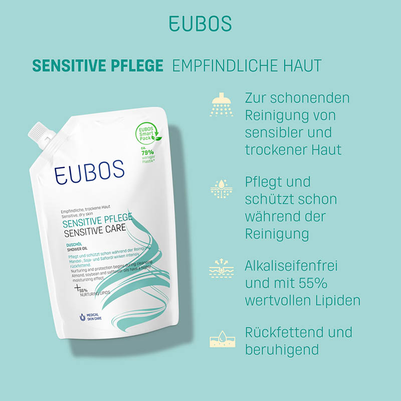 EUBOS SENSITIVE DUSCHÖL F Nachfüllbeutel 400 ml Öl