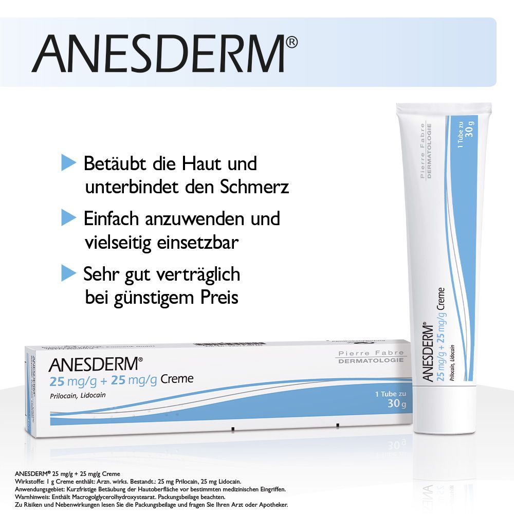 AVÈNE ANESDERM Betäubungscreme 30 g Creme
