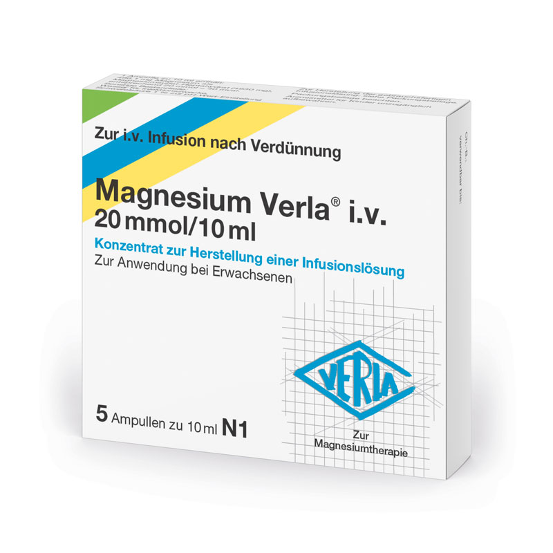Magnesium Verla i.v. 20 mmol/10 ml 5 St Infusionslösungskonzentrat