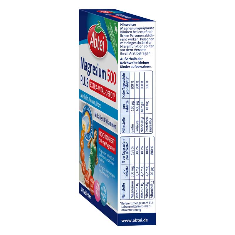 Abtei Magnesium 500 PLUS  42 St Tabletten
