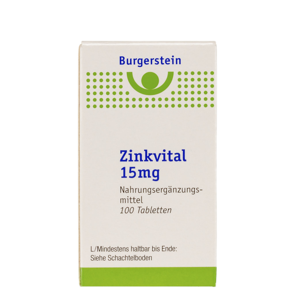 Burgerstein Zinkvital 15mg 100 St Tabletten