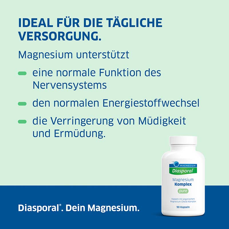 MAGNESIUM Diasporal Magnesium Komplex pure 90 St Kapseln