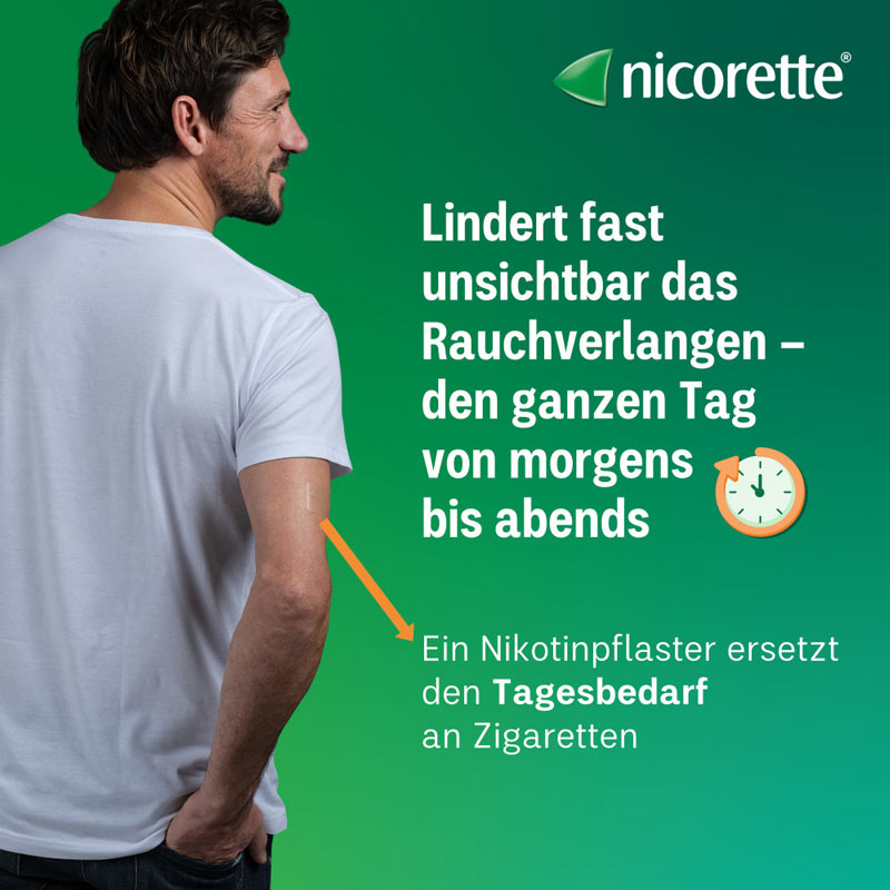nicorette Nikotinpflaster mit 10 mg Nikotin zur Raucherentwöhnung