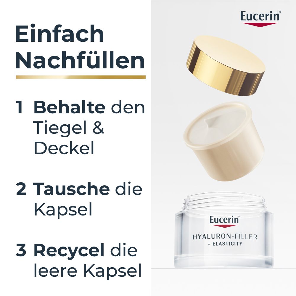 Eucerin HYALURON FILLER + ELASTICITY Nachtpflege Nachfüllpack 50 ml Creme