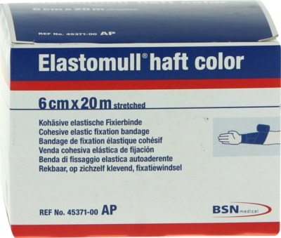 ELASTOMULL haft color 6 cmx20 m Fixierb.blau 1 St Binden