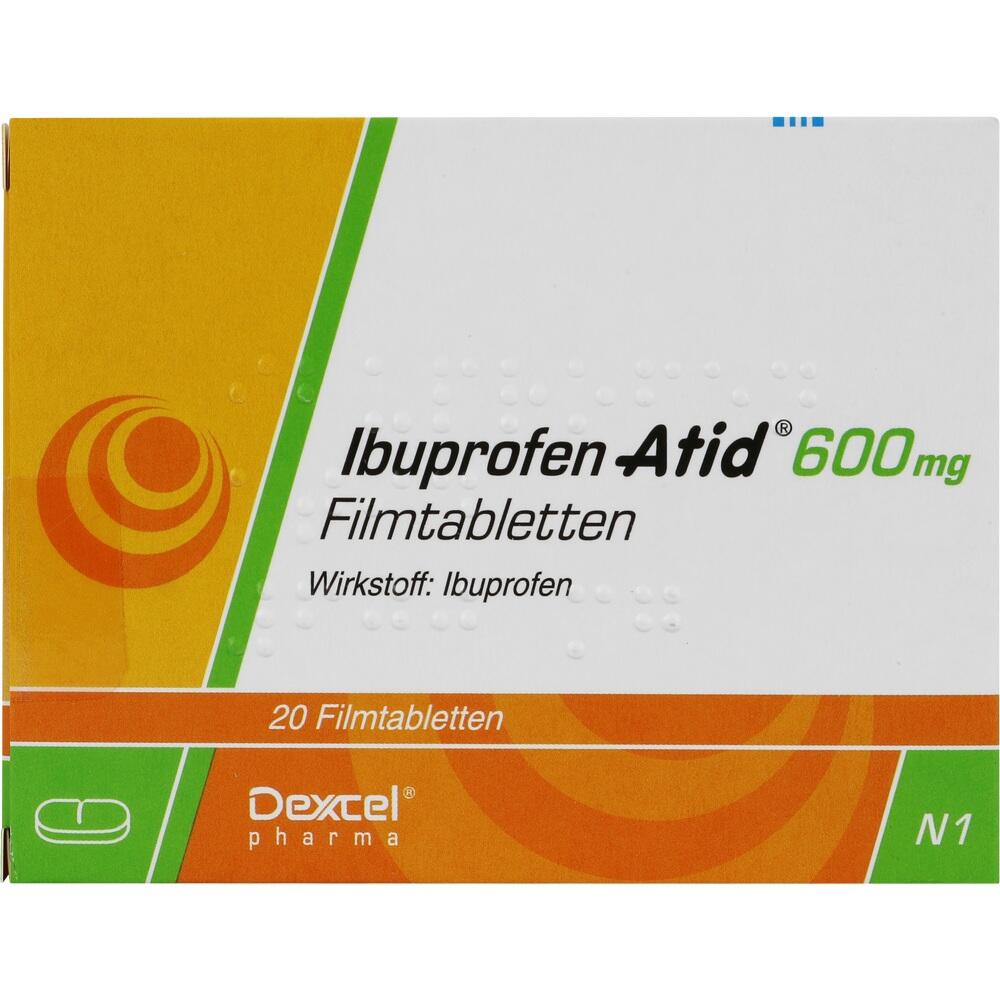Ibuprofen Atid 600mg 20 St Filmtabletten