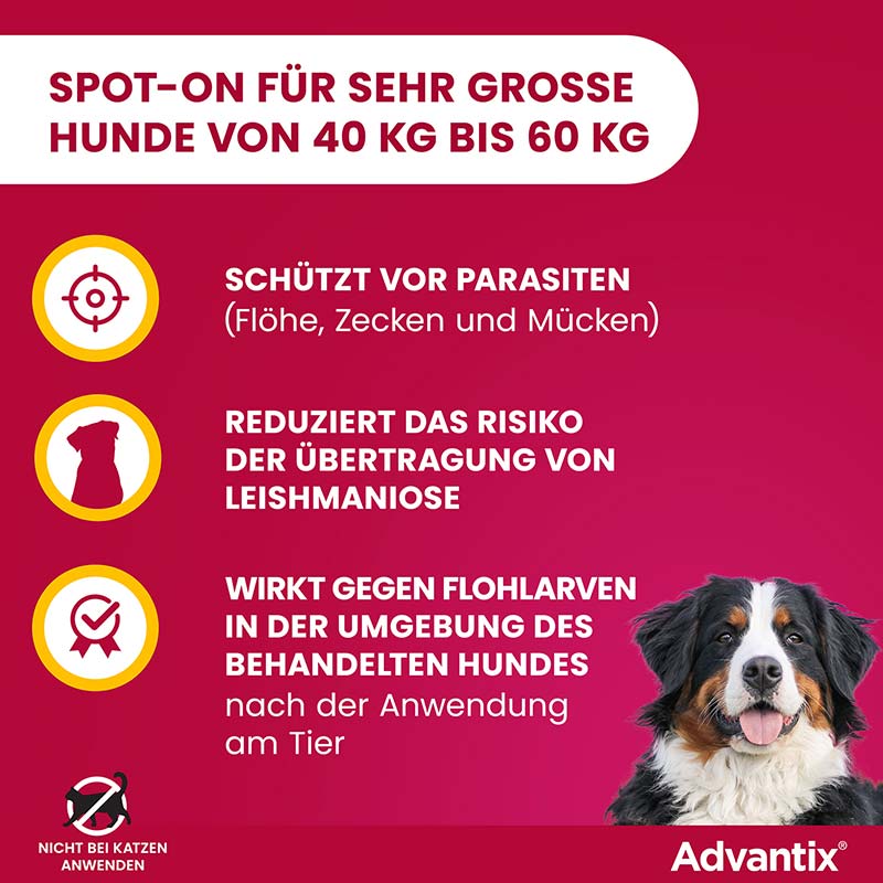 ADVANTIX SPOT-ON HUND 40-60KG 4X6.0 ml Lösung