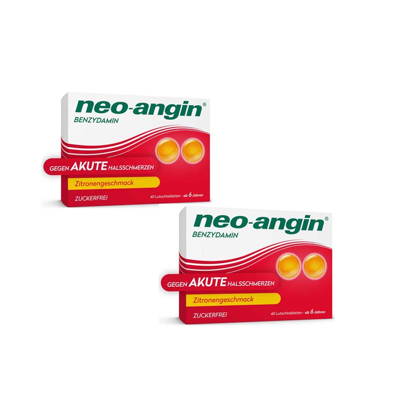 neo-angin BENZYDAMIN ZITRONE Doppelpack 2X40 St Lutschtabletten