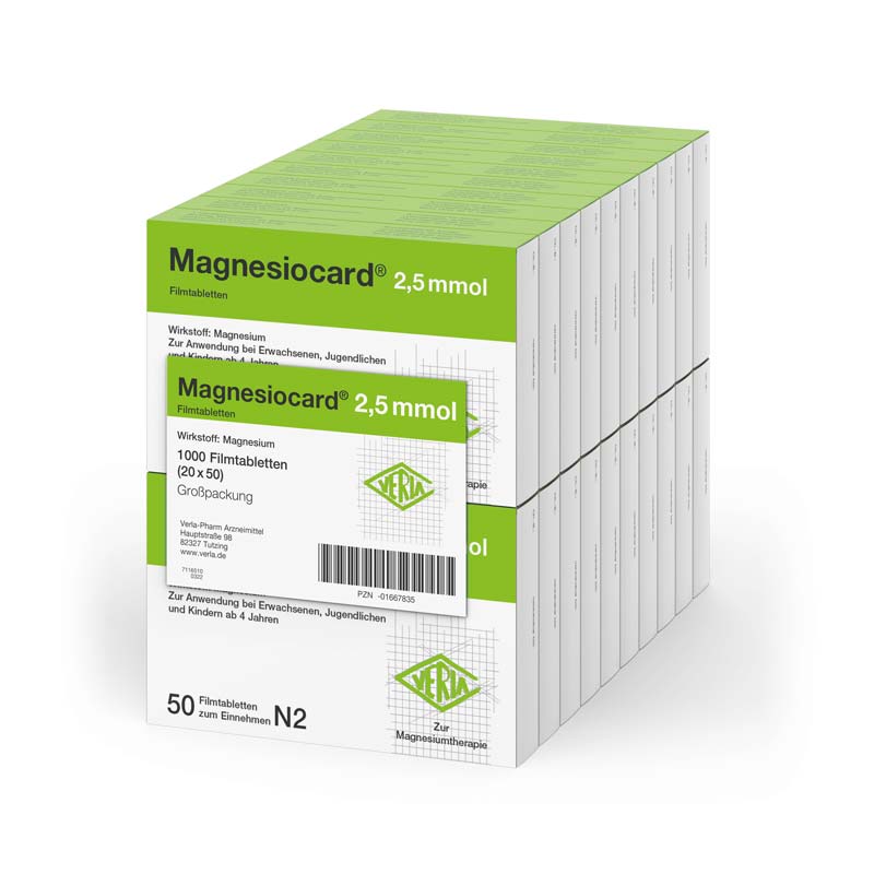 MAGNESIOCARD 2,5 mmol Filmtabletten 20X50 St Filmtabletten