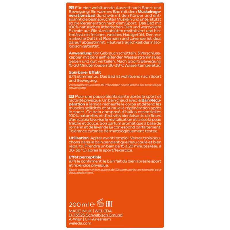 WELEDA Sport & Muskel Regenerationsbad Arnika 200 ml Bad