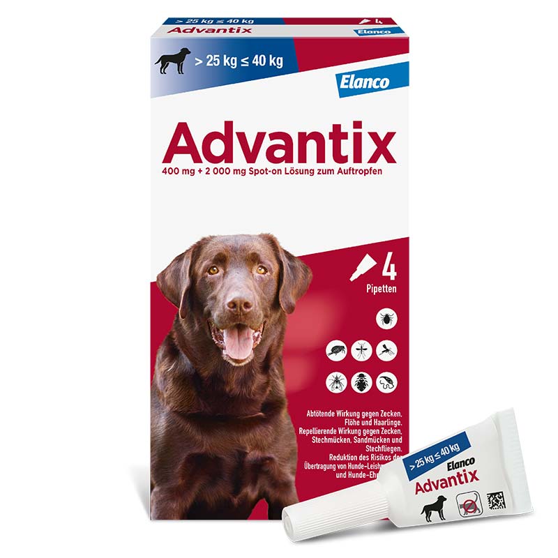 ADVANTIX SPOT-ON HUND 25-40KG 4X4.0 ml Lösung