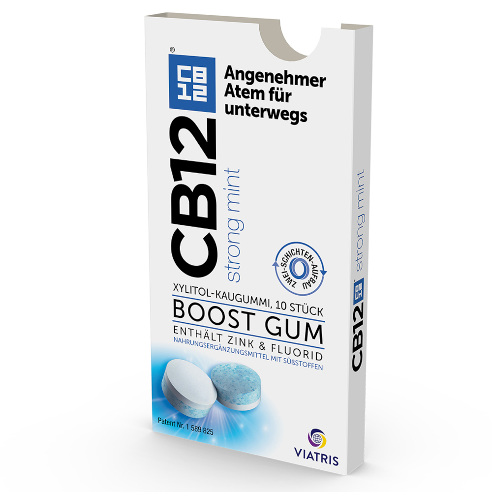 CB12 BOOST GUM strong mint XYLITOL-KAUGUMMI 10 St Kaugummi