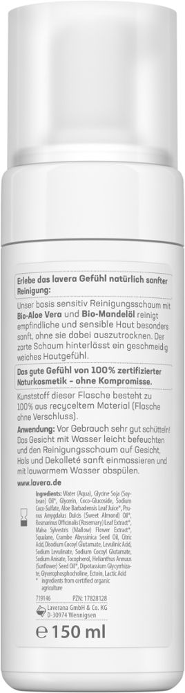 lavera BASIS SENSITIV REINIGUNGSSCHAUM 150 ml Schaum