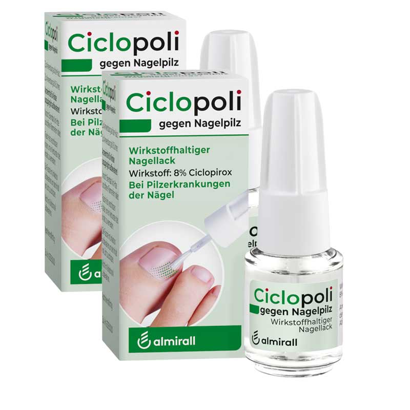 Ciclopoli gegen Nagelpilz Doppelpack 2X6.6 ml Wirkstoffhaltiger Nagellack