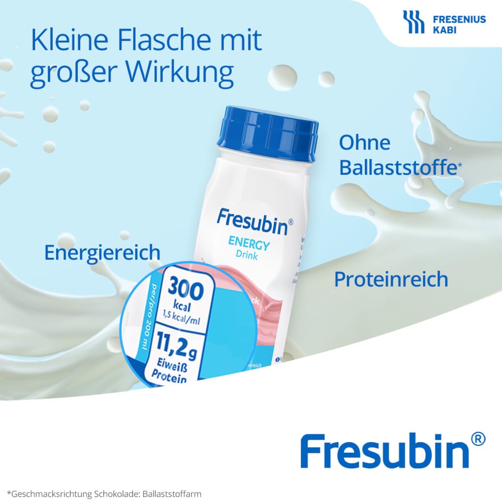 Fresubin Energy Trinknahrung Schokolade 4X200 ml Lösung