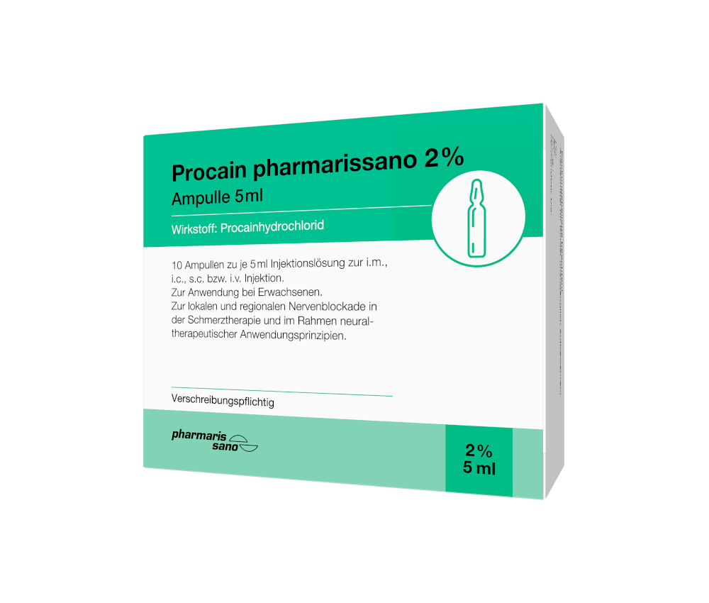 Procain pharmarissano 2% Ampulle 5ml 10X5 ml Injektionslösung