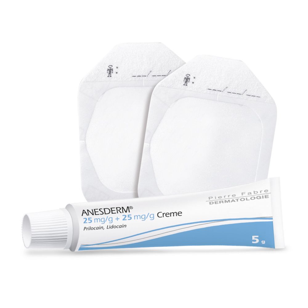 AVÈNE ANESDERM 25 mg/g + 25 mg/g Creme + 2 Pflaster 5 g Creme