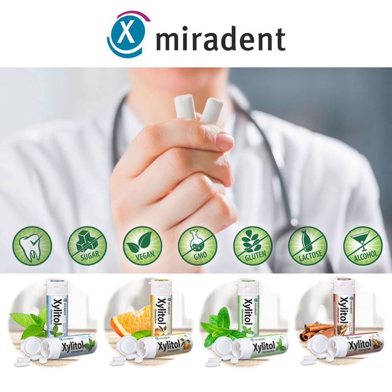 miradent Xylitol Chewing Gum Minze 200 St Kaugummi