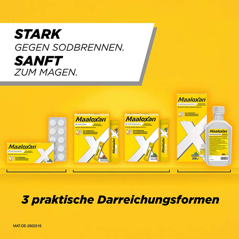 MAALOXAN Kautabletten bei Sodbrennen & Magenschmerzen 20 St Kautabletten