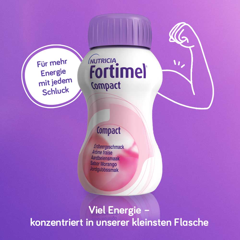 Fortimel Compact 2.4 Trinknahrung Erdbeere 8X4X125 ml Flüssigkeit