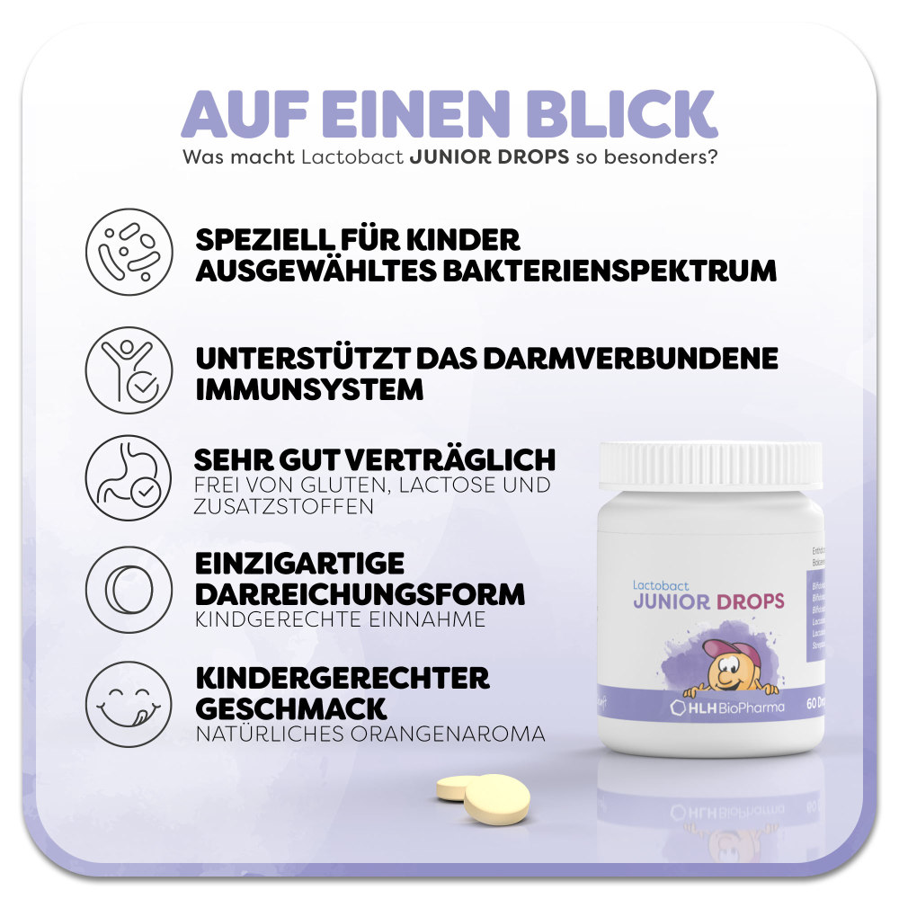 Lactobact Drops Junior+  60 St Lutschtabletten