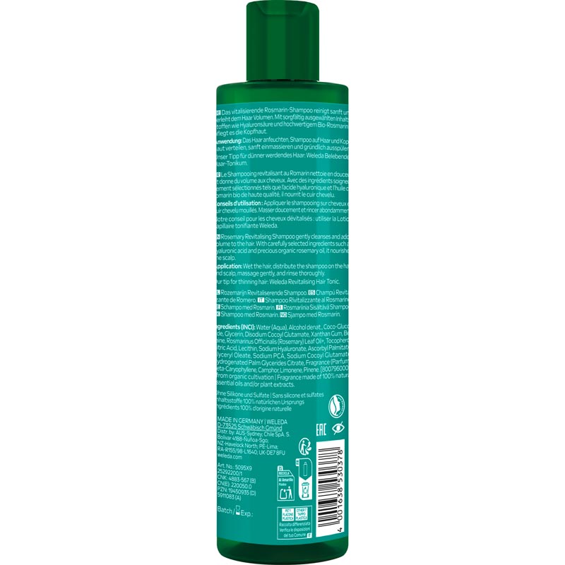 WELEDA Rosemary REVITALIZING SHAMPOO 250 ml Shampoo