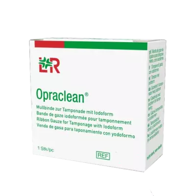 OPRACLEAN Mullbinde z.Tampon.m.Jodoform 5 cmx5 m 1 St Tamponaden
