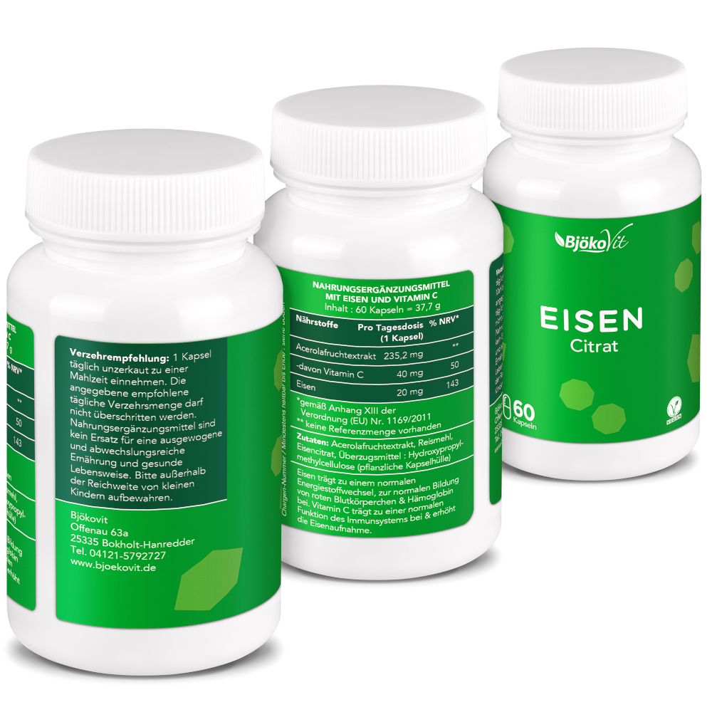 EISEN CITRAT Vegi-Kapseln 60 St Kapseln